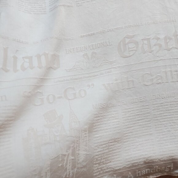 John Galliano Lingerie newspaper print vintage style silk slip dress - Picture 12 of 16